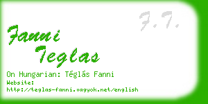 fanni teglas business card